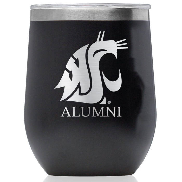 Corkcicle Stemless Wine Glass with Washington State Cougars Alumnit Primary Logo