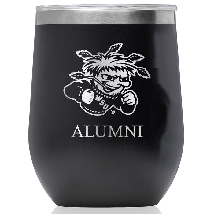Corkcicle Stemless Wine Glass with Wichita State Shockers Alumnit Primary Logo