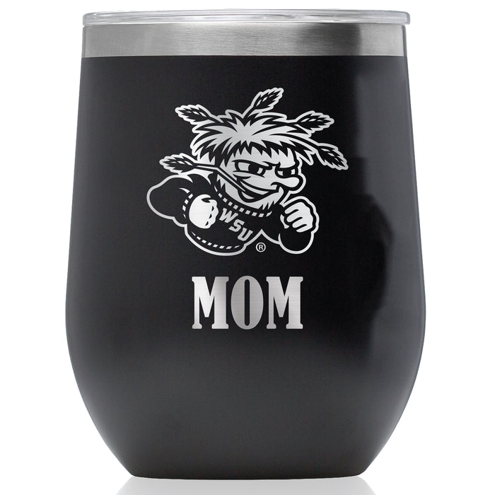 Corkcicle Stemless Wine Glass with Wichita State Shockers Mom Primary Logo