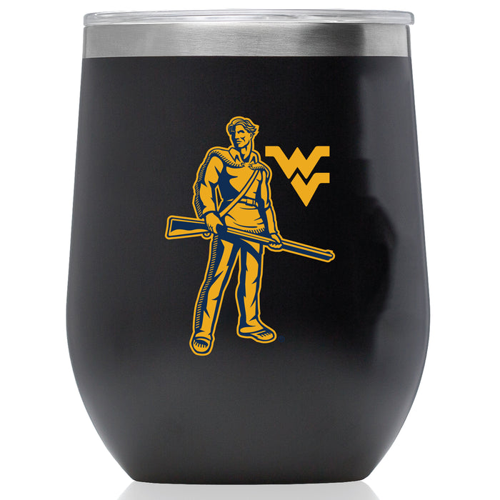 Corkcicle Stemless Wine Glass with West Virginia Mountaineers Secondary Logo