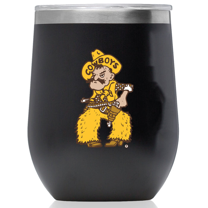 Corkcicle Stemless Wine Glass with Wyoming Cowboys Secondary Logo