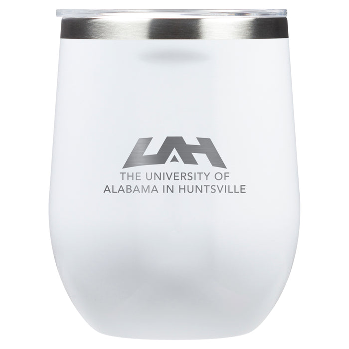 Corkcicle Stemless Wine Glass with UAH Chargers Primary Logo