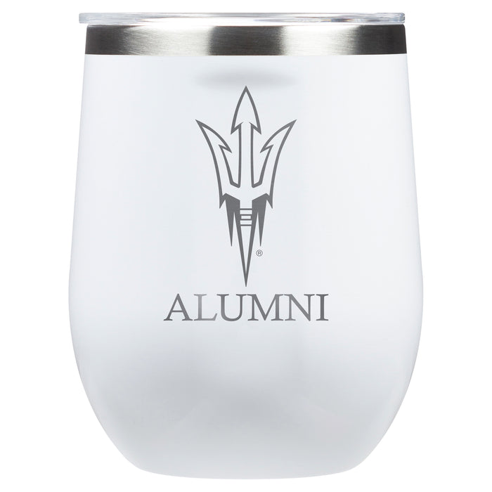 Corkcicle Stemless Wine Glass with Arizona State Sun Devils Alumnit Primary Logo