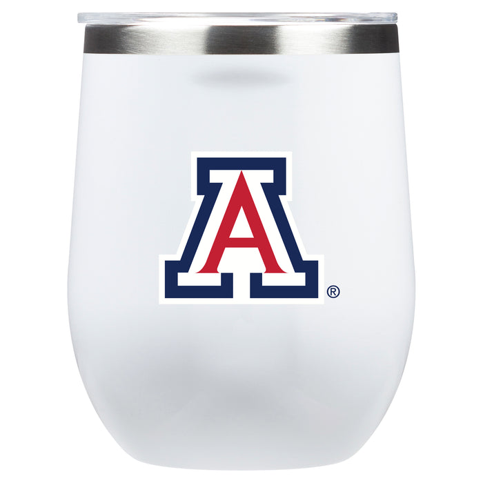 Corkcicle Stemless Wine Glass with Arizona Wildcats Primary Logo