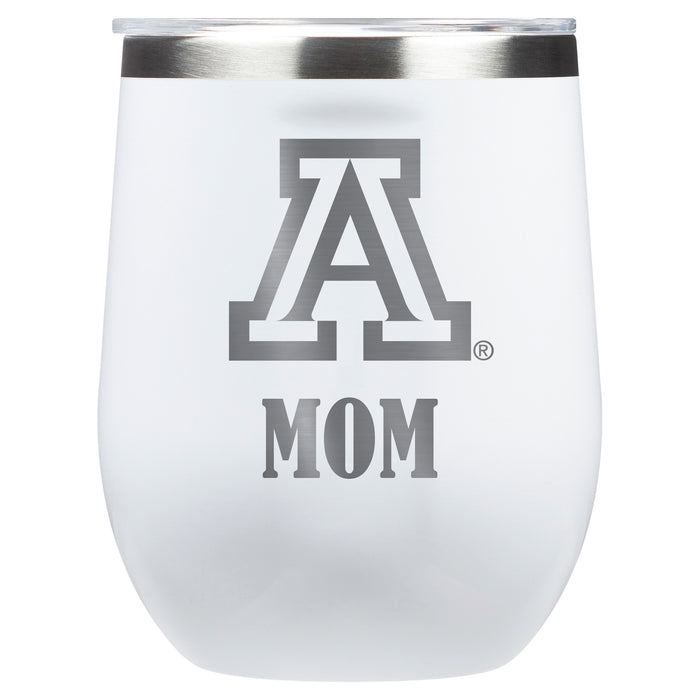 Corkcicle Stemless Wine Glass with Arizona Wildcats Mom Primary Logo