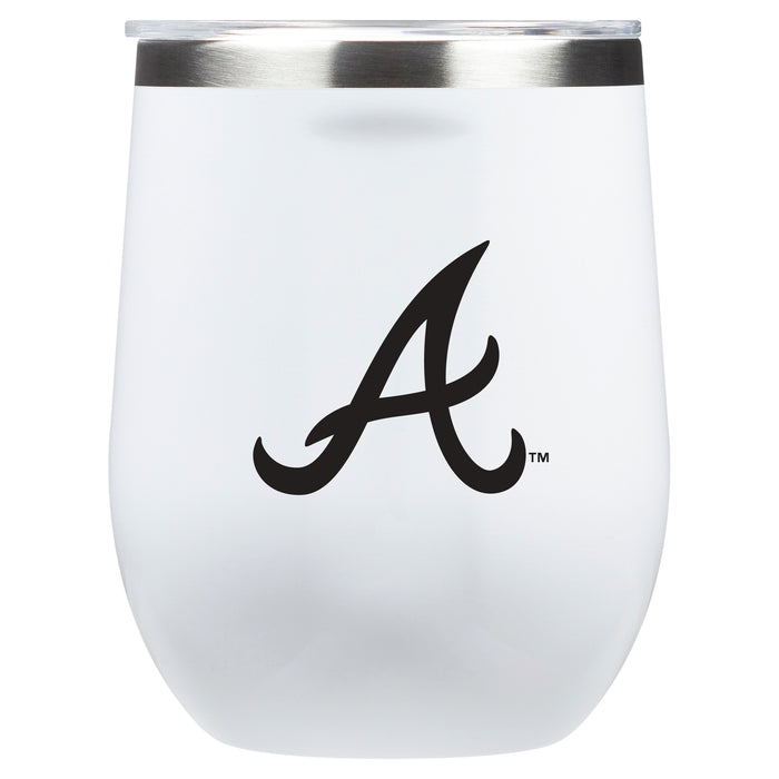 Corkcicle Stemless Wine Glass with Atlanta Braves Primary Logo