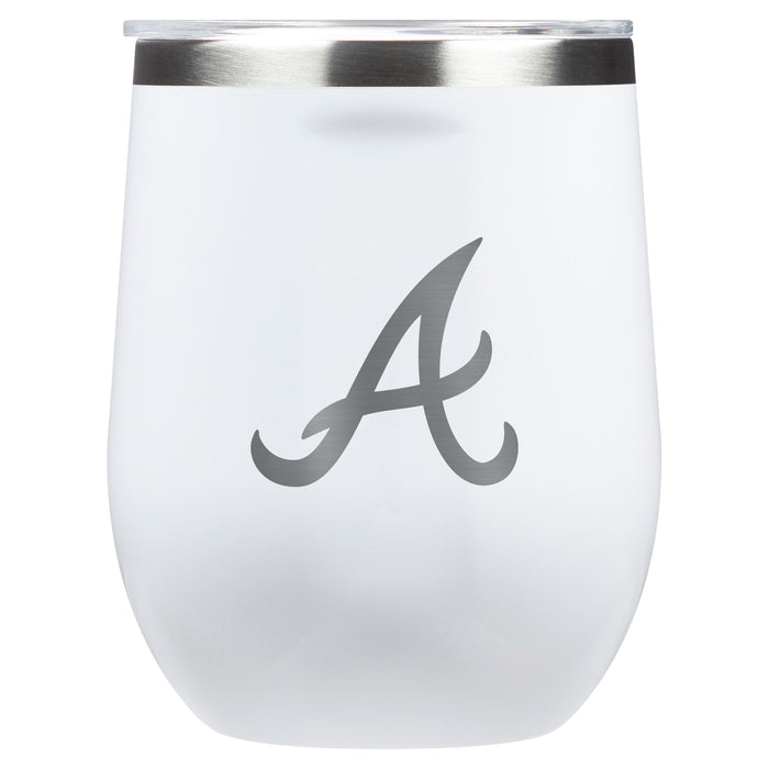 Corkcicle Stemless Wine Glass with Atlanta Braves Primary Logo