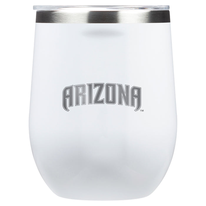 Corkcicle Stemless Wine Glass with Arizona Diamondbacks Wordmark Etched Logo