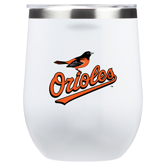 Corkcicle Stemless Wine Glass with Baltimore Orioles Secondary Logo