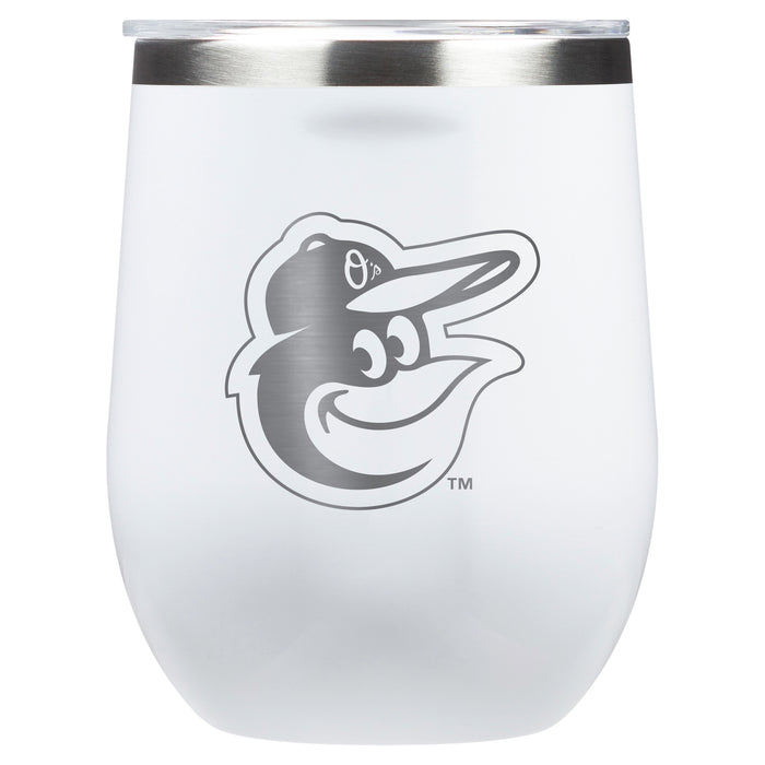 Corkcicle Stemless Wine Glass with Baltimore Orioles Primary Logo