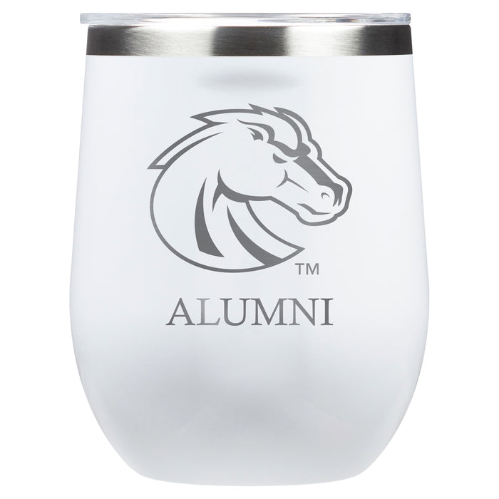 Corkcicle Stemless Wine Glass with Boise State Broncos Alumnit Primary Logo