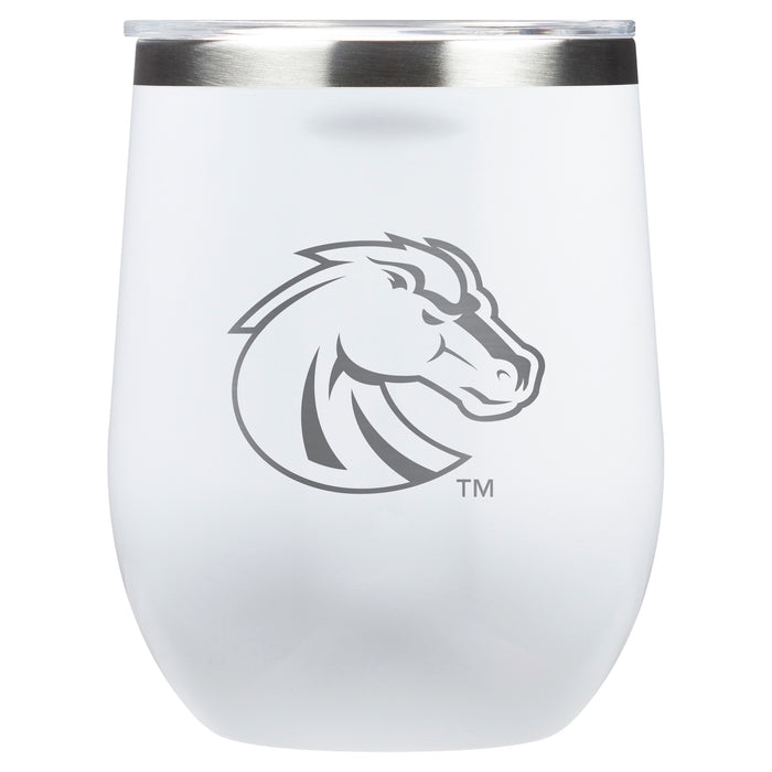 Corkcicle Stemless Wine Glass with Boise State Broncos Primary Logo