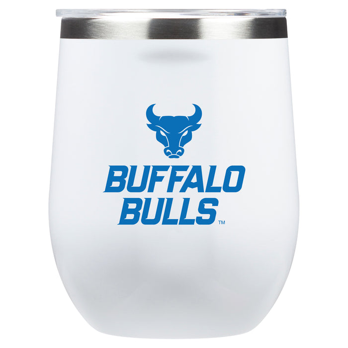 Corkcicle Stemless Wine Glass with Buffalo Bulls Secondary Logo