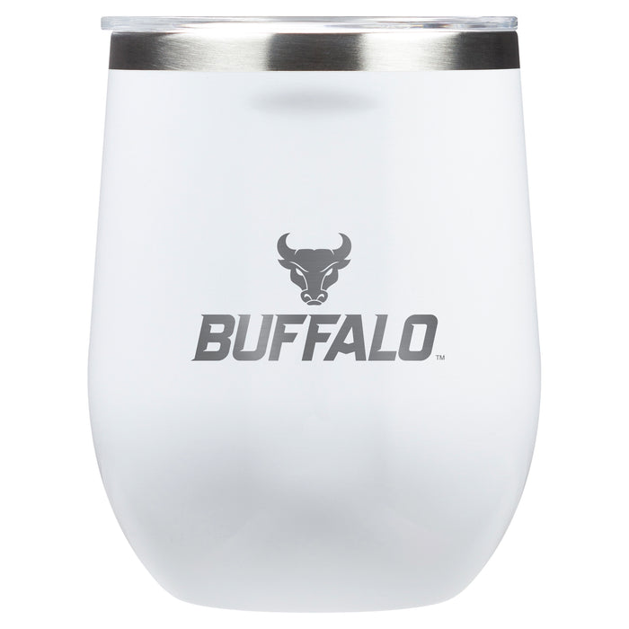 Corkcicle Stemless Wine Glass with Buffalo Bulls Primary Logo