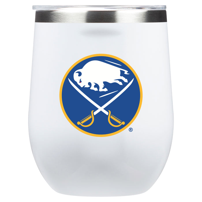 Corkcicle Stemless Wine Glass with Buffalo Sabres Primary Logo