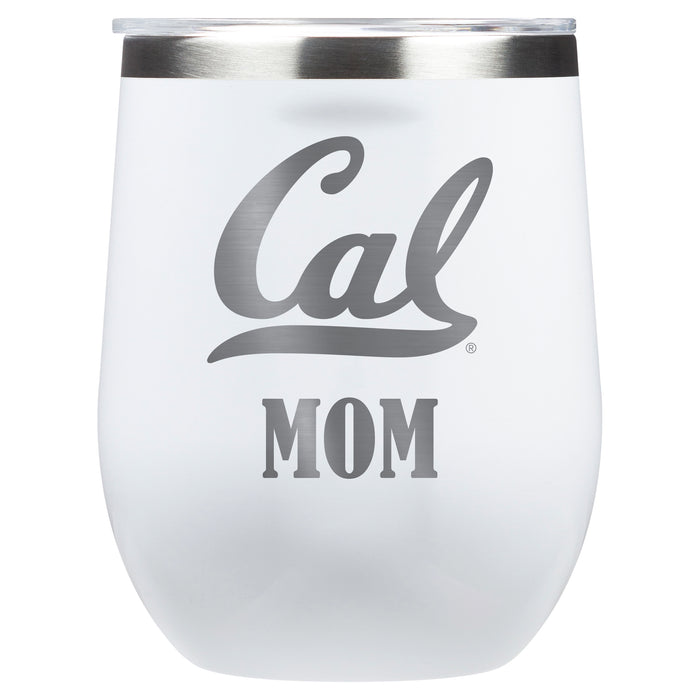 Corkcicle Stemless Wine Glass with California Bears Mom Primary Logo