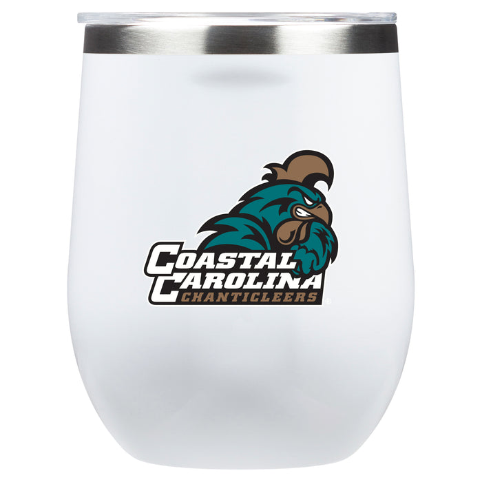 Corkcicle Stemless Wine Glass with Coastal Carolina Univ Chanticleers Secondary Logo