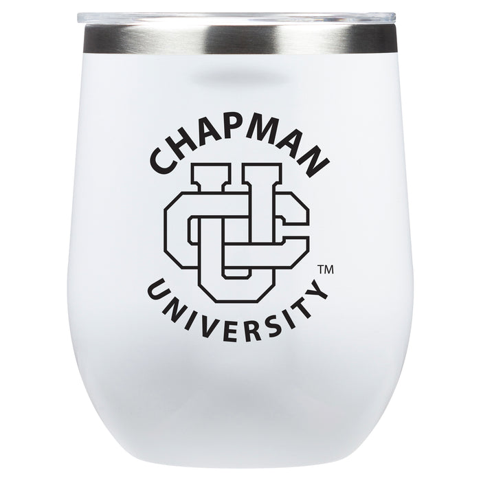 Corkcicle Stemless Wine Glass with Chapman Univ Panthers Primary Logo