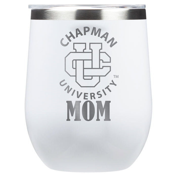 Corkcicle Stemless Wine Glass with Chapman Univ Panthers Mom Primary Logo