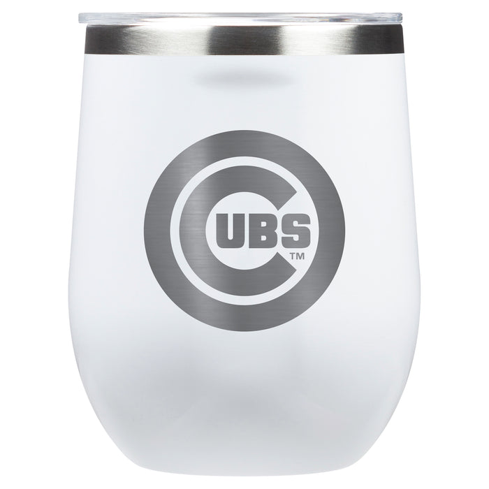 Corkcicle Stemless Wine Glass with Chicago Cubs Primary Logo