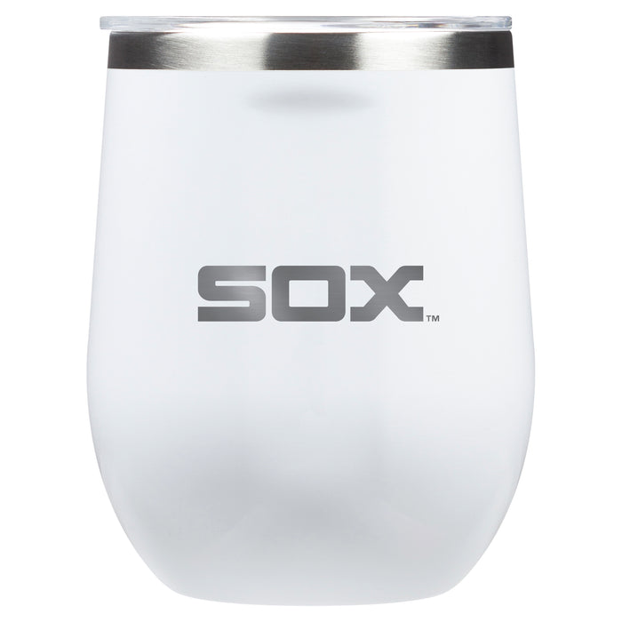 Corkcicle Stemless Wine Glass with Chicago White Sox Secondary Etched Logo