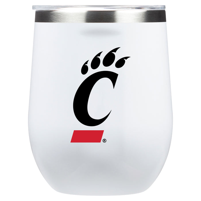 Corkcicle Stemless Wine Glass with Cincinnati Bearcats Primary Logo