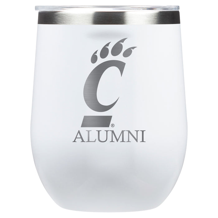 Corkcicle Stemless Wine Glass with Cincinnati Bearcats Alumnit Primary Logo