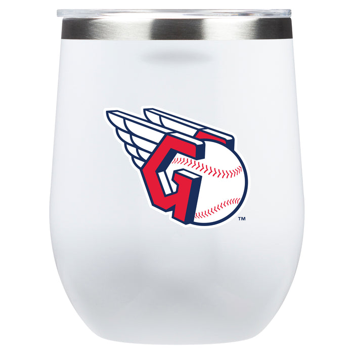 Corkcicle Stemless Wine Glass with Cleveland Guardians Primary Logo