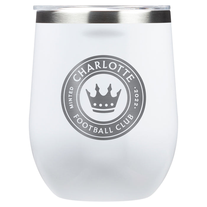 Corkcicle Stemless Wine Glass with Charlotte FC Primary Logo