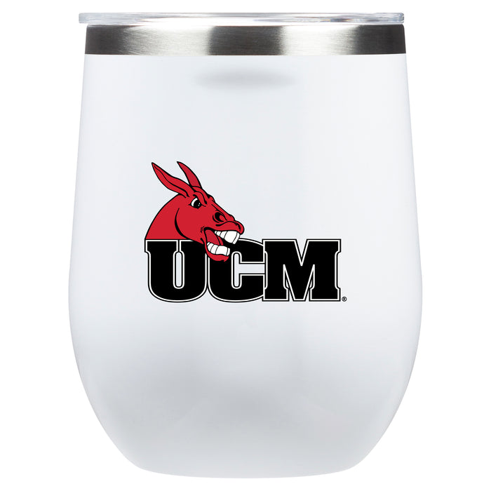 Corkcicle Stemless Wine Glass with Central Missouri Mules Primary Logo