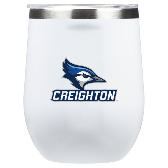 Corkcicle Stemless Wine Glass with Creighton University Bluejays Secondary Logo