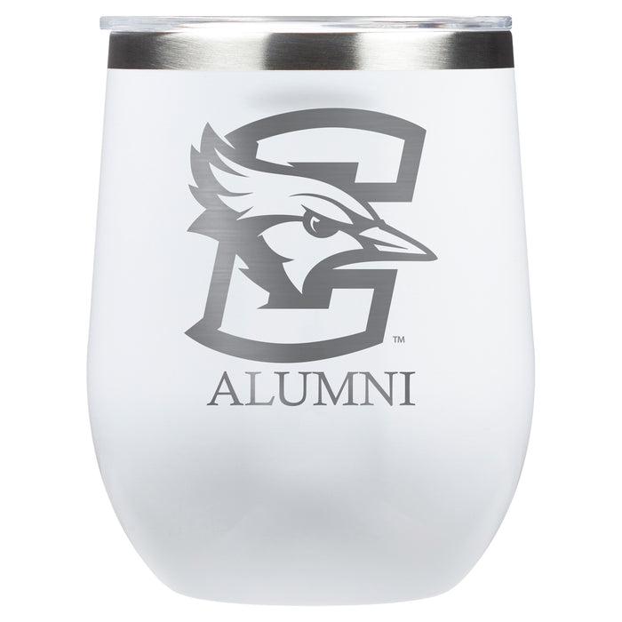 Corkcicle Stemless Wine Glass with Creighton University Bluejays Alumnit Primary Logo