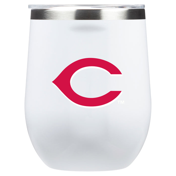 Corkcicle Stemless Wine Glass with Cincinnati Reds Secondary Logo