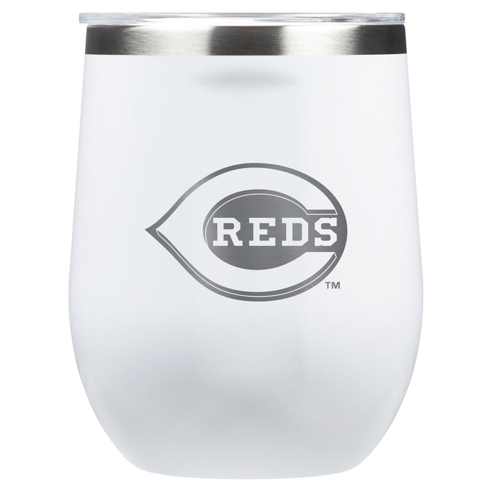 Corkcicle Stemless Wine Glass with Cincinnati Reds Primary Logo