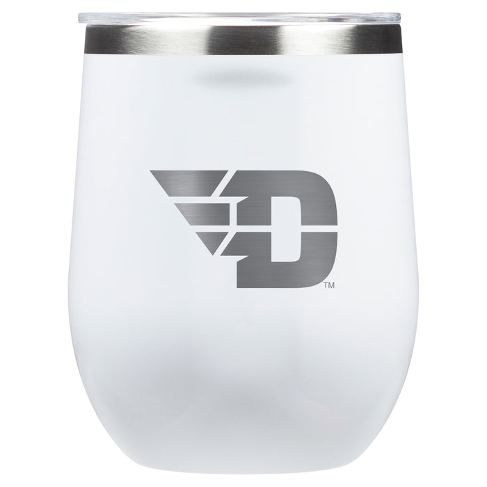 Corkcicle Stemless Wine Glass with Dayton Flyers Primary Logo