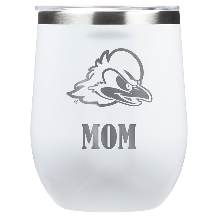 Corkcicle Stemless Wine Glass with Delaware Fightin' Blue Hens Mom Primary Logo