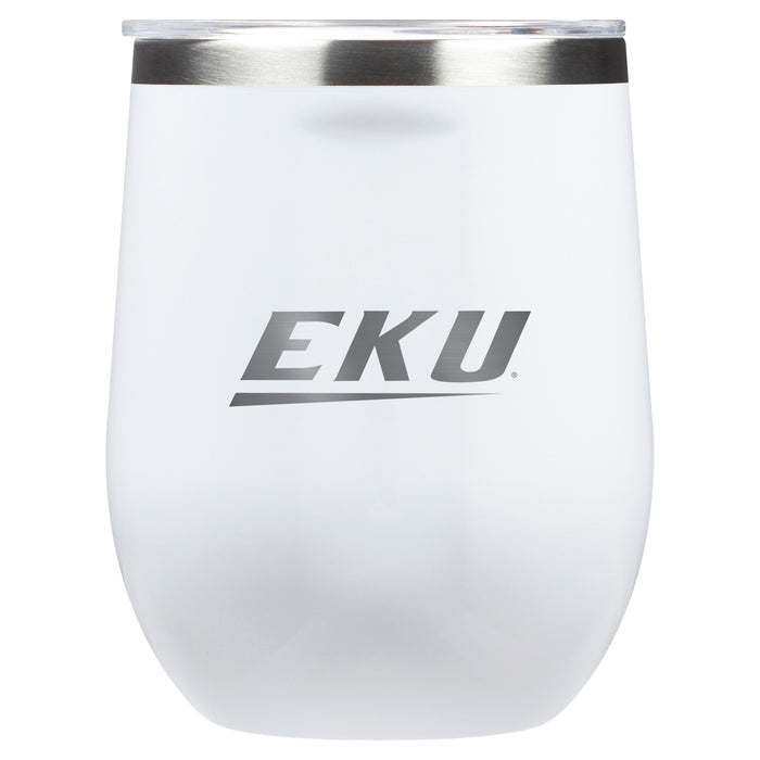 Corkcicle Stemless Wine Glass with Eastern Kentucky Colonels Primary Logo