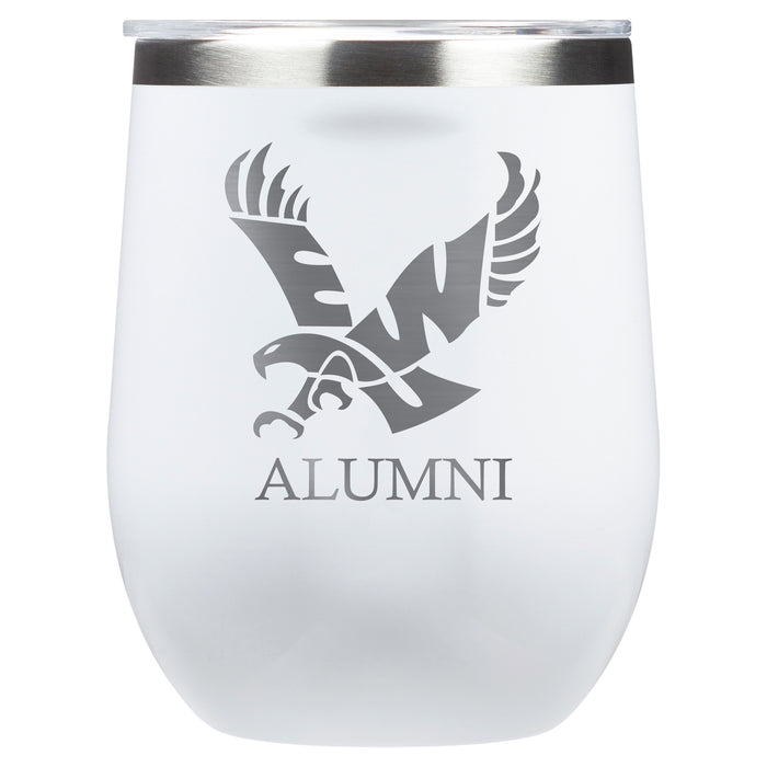 Corkcicle Stemless Wine Glass with Eastern Washington Eagles Alumnit Primary Logo