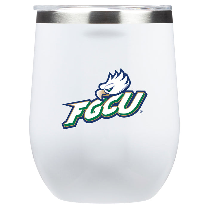 Corkcicle Stemless Wine Glass with Florida Gulf Coast Eagles Primary Logo