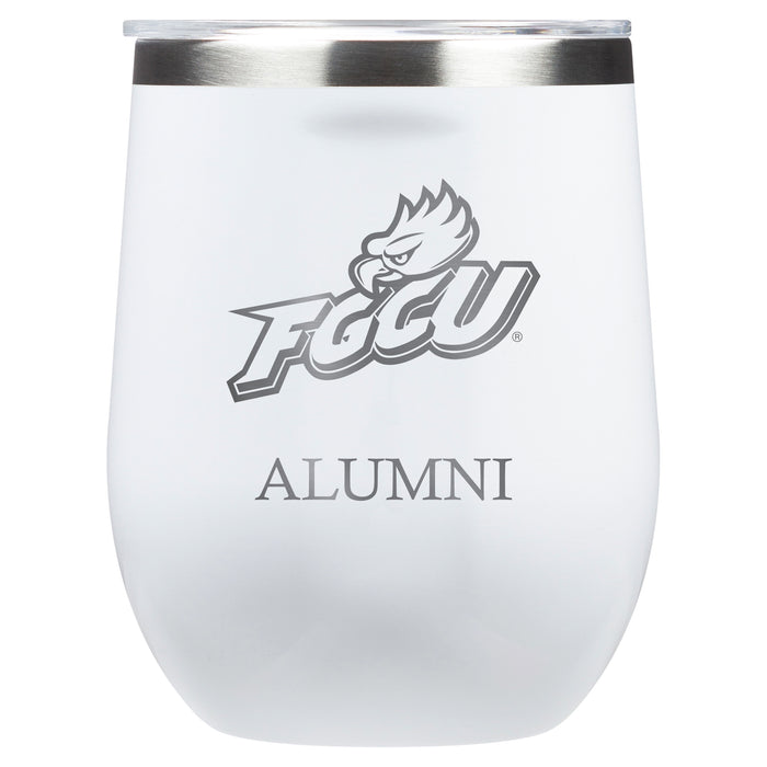 Corkcicle Stemless Wine Glass with Florida Gulf Coast Eagles Alumnit Primary Logo