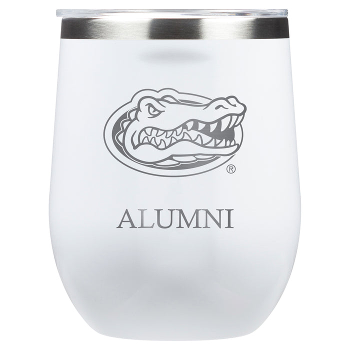 Corkcicle Stemless Wine Glass with Florida Gators Alumnit Primary Logo