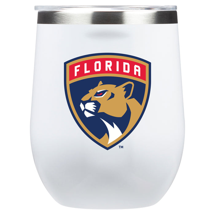 Corkcicle Stemless Wine Glass with Florida Panthers Primary Logo