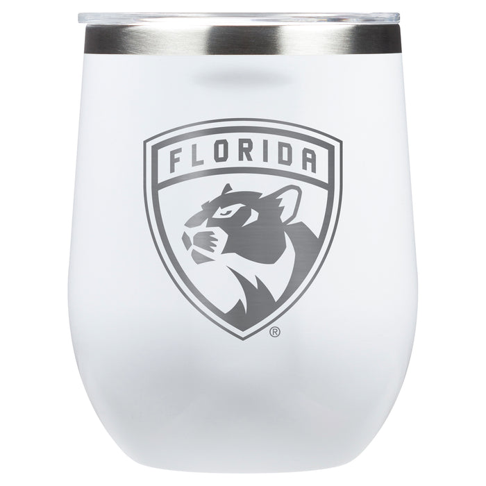 Corkcicle Stemless Wine Glass with Florida Panthers Primary Logo