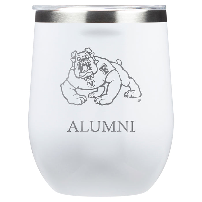 Corkcicle Stemless Wine Glass with Fresno State Bulldogs Alumnit Primary Logo