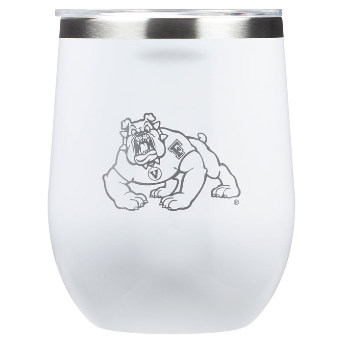 Corkcicle Stemless Wine Glass with Fresno State Bulldogs Primary Logo