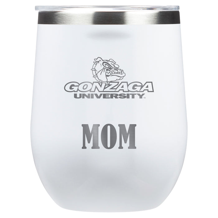Corkcicle Stemless Wine Glass with Gonzaga Bulldogs Mom Primary Logo