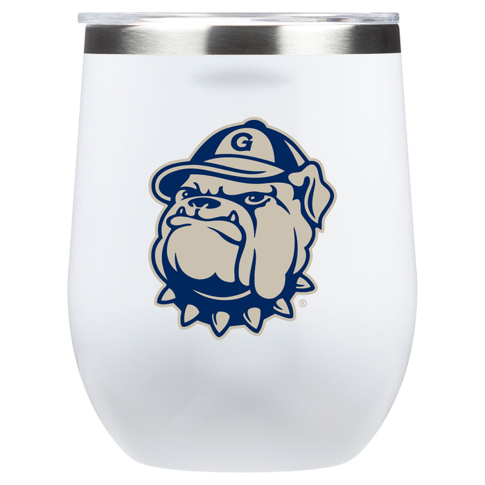 Corkcicle Stemless Wine Glass with Georgetown Hoyas Secondary Logo