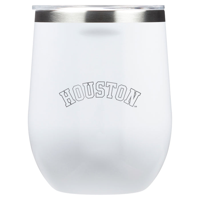 Corkcicle Stemless Wine Glass with Houston Astros Wordmark Etched Logo