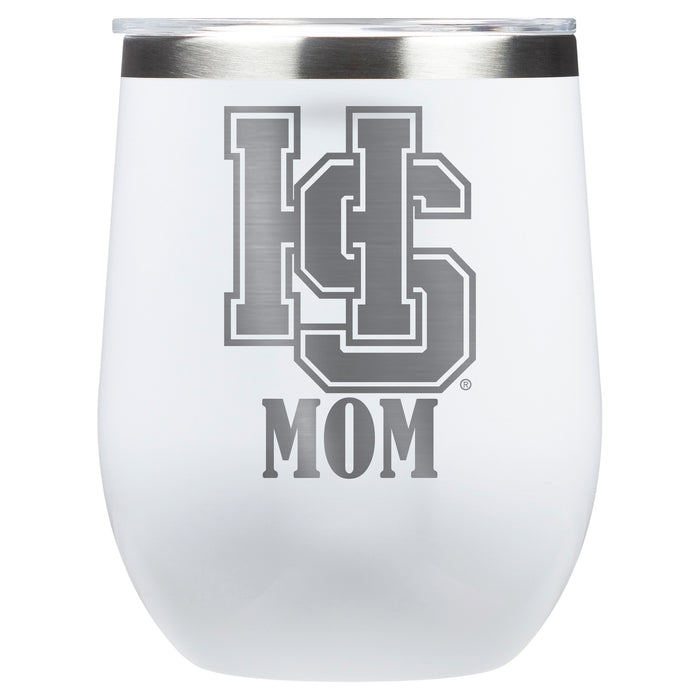 Corkcicle Stemless Wine Glass with Hampden Sydney Mom Primary Logo