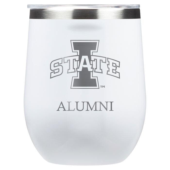 Corkcicle Stemless Wine Glass with Iowa State Cyclones Alumnit Primary Logo